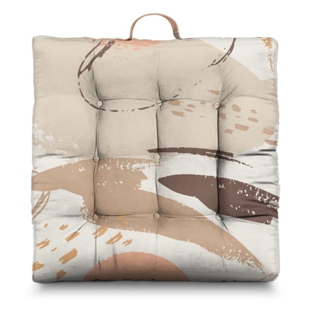 Boho Meditation Mat, Dutch Velvet Floor Pillow, Cushion for Sitting, Meditation Pillows for Yoga and Home, 22'' x 22''