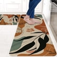 thumbnail image 1 of Boho Mid Century Modern Kitchen Rugs and Mats Set of 2,Farmhouse Style Abstract Tropical Leaf Kitchen Mat for Floor,Non-Slip Washable Kitchen Sink Mats Decor Doormat+Runner Rug, 1 of 5