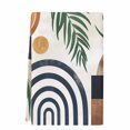 thumbnail image 1 of Abstract Boho Microfiber Kitchen Towel, Bohemian Palm Leaf Geometric Leaf Circle Soft Absorbent Dish Towels, Quick Drying Washable Dishcloths for Kitchen Cleaning, Drying Dishes, 18x28 Inches, 1 of 9
