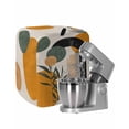 thumbnail image 1 of Boho Middle Century Stand Mixer Dust Cover with Storage Pocket & Handles, Abstract Orange Geometric Leaves Fits All Tilt Head & Bowl Lift Kitchen Appliance Cover Organizer Bag Accessories, 6-8 Quart, 1 of 6