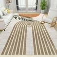 thumbnail image 1 of Boho Minimalist Line Art Area Rug, Sun Modern Leaves Indoor Non-Slip Kids Rugs, For Room Sofa Living Room Mat Bedroom Home Decor Floor Mats 5' x 6', 1 of 6