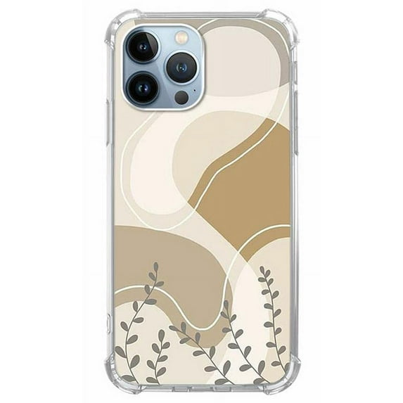 Boho Minimalist Plant Case for iPhone 11 Pro Max,Aesthetic Art Design TPU Shock-proof Cover Case