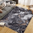 thumbnail image 1 of Boho Modern Abstract Area Rug 8x10 Machine Washable, Non-Slip Backing, Soft Low Pile Faux Wool Carpet for Playroom Gameroom, 1 of 9
