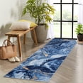 thumbnail image 1 of Boho Modern Abstract Runner Rug 2x6 Machine Washable, Non-Slip Backing, Soft Low Pile Faux Wool Carpet for Kitchen Entryway Hallway, 1 of 9