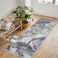 thumbnail image 1 of Boho Modern Abstract Runner Rug 2x6 Machine Washable, Non-Slip Backing, Soft Low Pile Faux Wool Carpet for Kitchen Entryway Hallway, 1 of 9