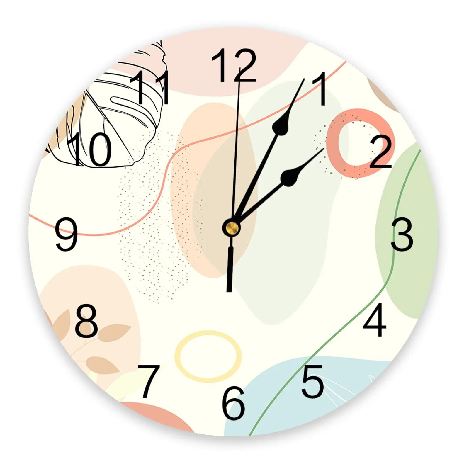 Boho Modern Geometric Abstraction Clocks Wall Home Decor Modern Kitchen ...