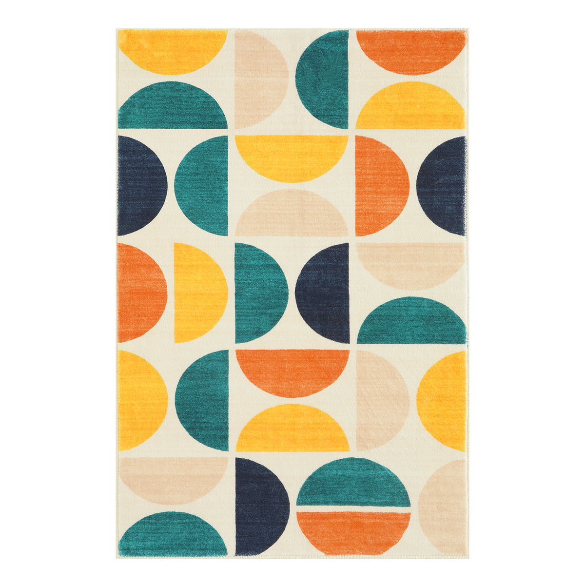 Boho Modern Minimalist Geometric Half Circle Peach Bedroom Comfort Area