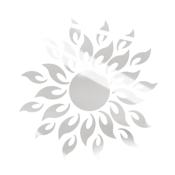 Boho Modern Sun Mirror Wall Sticker, Acrylic Adhesive Wall Art Self-Adhesive Acrylic Mirror Decal for Living Room, Bedroom Decor, Sunny Home Accent