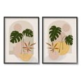 thumbnail image 1 of Boho Monstera Archway Landscape Botanical & Floral Painting Black Framed Art Print Wall Art, Set of 2, 1 of 8