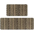 thumbnail image 1 of Boho Moroccan Kitchen Rug and Sets 2 Piece Non Skid Washable mat for Kitchen mats for Floor Farmhouse Black Bohemian Kitchen Decor (boho black line, One Size), 1 of 14