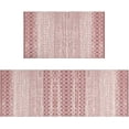thumbnail image 1 of Boho Moroccan Kitchen Rug and Sets 2 Piece Non Skid Washable mat for Kitchen mats for Floor Farmhouse Black Bohemian Kitchen Decor (Red, One Size), 1 of 14
