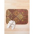 Boho Moroccan Pattern Bath Mat, Vintage Geometric Bathroom Rug ...