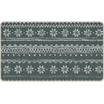thumbnail image 1 of Boho Moroccan Winter Grey Decorative Front Door Mat, Gray Abstract Geometry Doormat Indoor Outdoor Non-Slip Floor Entryway Rug, Christmas Farmhouse Rustic Home Kitchen Decoration 17x30 Inch, 1 of 6