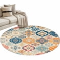 thumbnail image 1 of Boho Morocco Large Area Rugs for Bedroom Living Room, Soft Non Slip Carpet Bedside Rug, Retro Farmhouse Ethnic Neutral Aesthetic Round Floor Cover Kitchen Accent Rug 3' for Dining Room/Office, 1 of 9