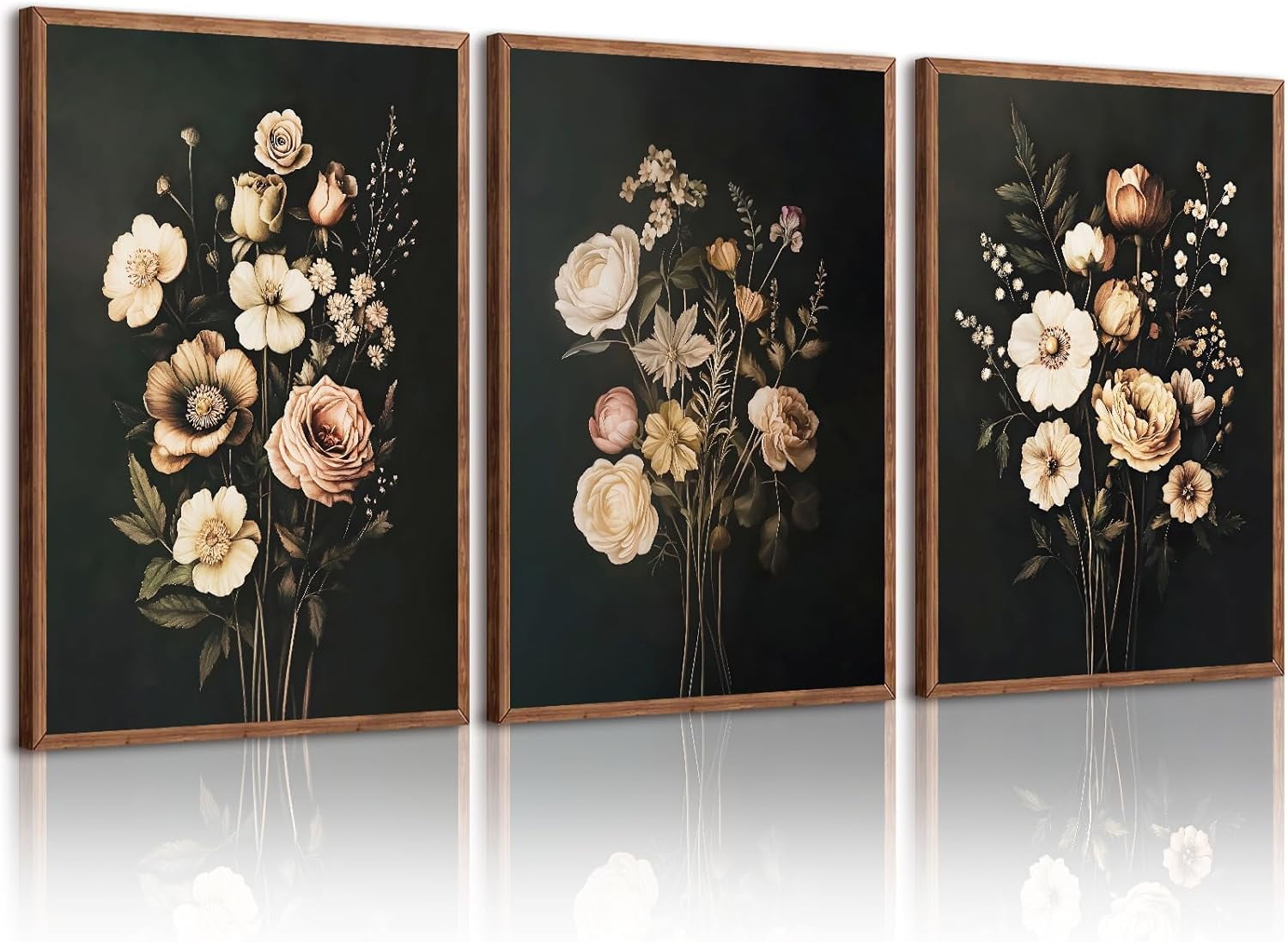 Colorful Daisy Wildflowers Canvas Wall Art – 48x24 Inch 3D Textured Landscape Painting-1004990