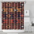 thumbnail image 1 of Boho Multicolor Ethnic Pattern with Geometric Shapes Shower Curtain 72"x84" ,Bathroom Decorative Shower Curtains Set with 12 Hooks,Modern Waterproof Washable Shower Curtain, 1 of 6