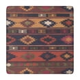 thumbnail image 1 of Boho Multicolor Ethnic Pattern with Geometric Shapes Square Fitted Tablecloth with Elastic Edge,Square Table Cover,Washable Elastic Table Cover for Home Kitchen Party Decor 34"x34", 1 of 6