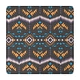 thumbnail image 1 of Boho Multicolor Geometric Ethnic Pattern Square Fitted Tablecloth with Elastic Edge,Square Table Cover,Washable Elastic Table Cover for Home Kitchen Party Decor 34"x34", 1 of 6