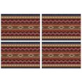 thumbnail image 1 of Boho Multicolor Geometric Ethnic Pattern Summer Placemats Table Placemats Set Of 4-Linen Kitchen Washable Placemats Table Mats 11.8"x17.7" Non-Slip Heat Resistant, 1 of 6