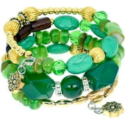 Boho Multilayer Irregular Agate Beads Charm Bracelets for Women Vintage Jade Stone Man Bracelets Yoga Bangles Ethnic Jewelry