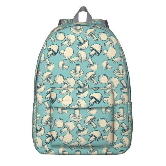 Boho Mushroom Backpack, Waterproof School Bag with Vintage Magical Forest Mushroom Print