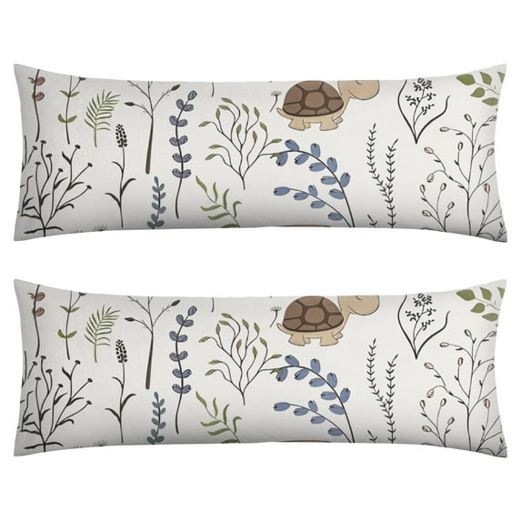 Boho Mushroom Body Pillow Cover - Soft & Breathable Fabric, Hidden Zipper, 20"x54", Vintage Mushroom Print - Perfect Gift for Side Sleepers, Cottagecore Decor & Pregnancy Support