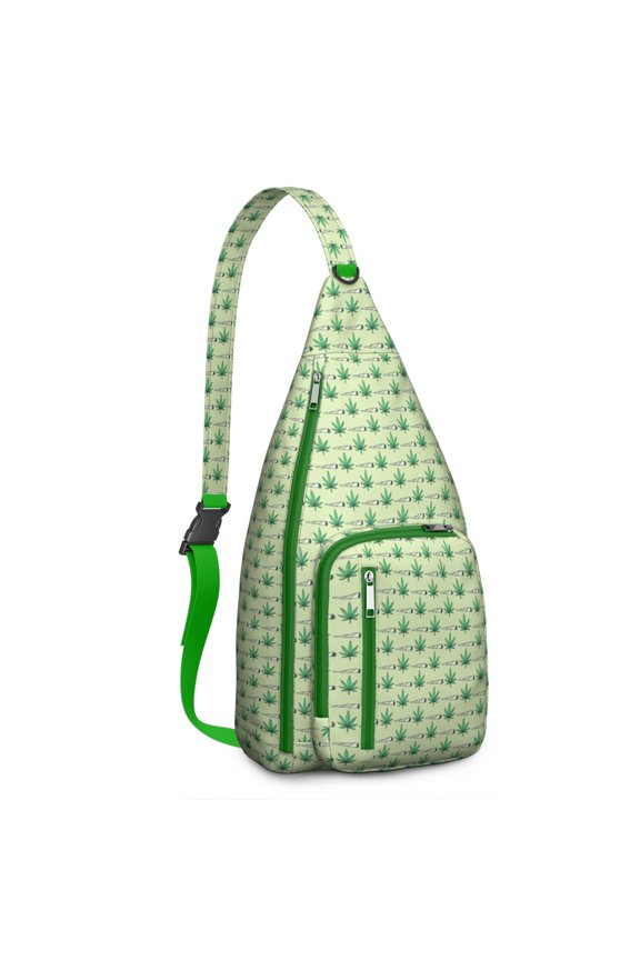 Boho Mushroom & Cactus Waterproof Hiking Sling Backpack , Lightweight Travel Bag for Woodland, Desert Adventures