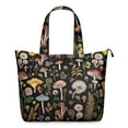 thumbnail image 1 of Boho Mushroom Vintage Travel Tote Bag for Women, Large Capacity Weekender Bag with Zipper Closure & Interior Pockets, Lightweight Carry-On for Travel, Gym & Work (Magical Forest Mushrooms), 1 of 5