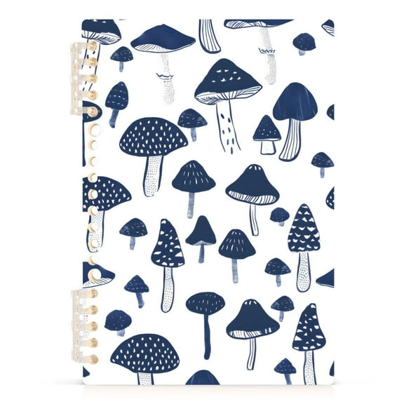 Boho Mushrooms Spiral Journal Notebook College Ruled Notebook 8.3" x 5.7" A5 Lined Thick Paper Page