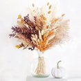 thumbnail image 1 of Boho Natural Flowers Orange Pampas Grass Decor Fluffy Dried Flower Bouquet Dry Pompas 17"-100 Pieces Fall Decorations for Home Pompous, 1 of 6