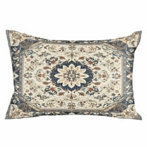 Boho Navy Blue Brown Throw Pillow Cover 20 x 26 Inch Decorative Pillow Cover Southwestern Retro Geometric Lumbar Pillowcase Seasonal Rectangle Cushion Case for Couch Sofa Bed Living Room