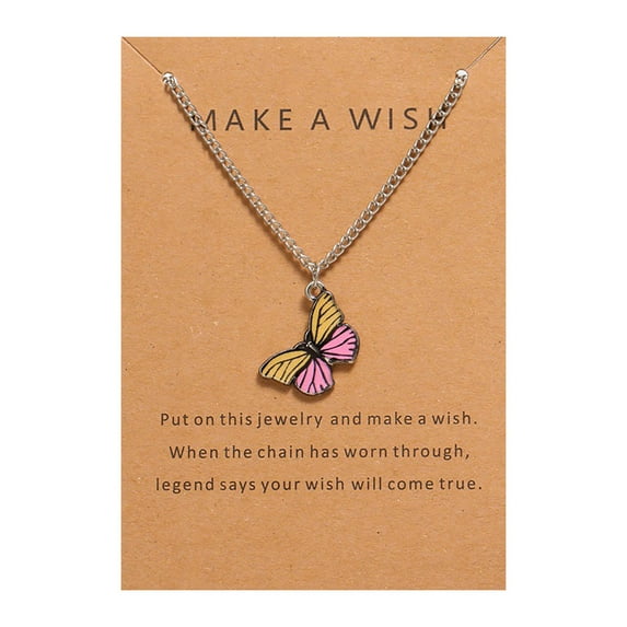 Boho Necklace for Women, Butterfly Vintage Turquoise Necklace Adjustable Necklace Fashion Tribal Style Rope Necklace Jewelry