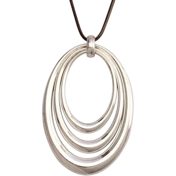 Boho Necklaces For Women Cord Necklace With Pendant Long Silver Necklace Vintage Sweater Necklace Hippie Jewelry For Women Gifts[o7358]