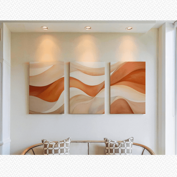 Boho Neutral Abstract Terracotta Cream Housewarming Poster Set 3 Prints Set 3 , Poster Only