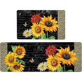 thumbnail image 1 of Boho Non Slip Waterproof Kitchen Rugs and Mats Set of 2 Farmhouse Vintage Kitchen Floor Mats Cushioned Anti Fatigue Ergonomic Comfort Standing Kitchen Runner Rugs 17.3''''x28''''+17.3''''x47'''', 1 of 6