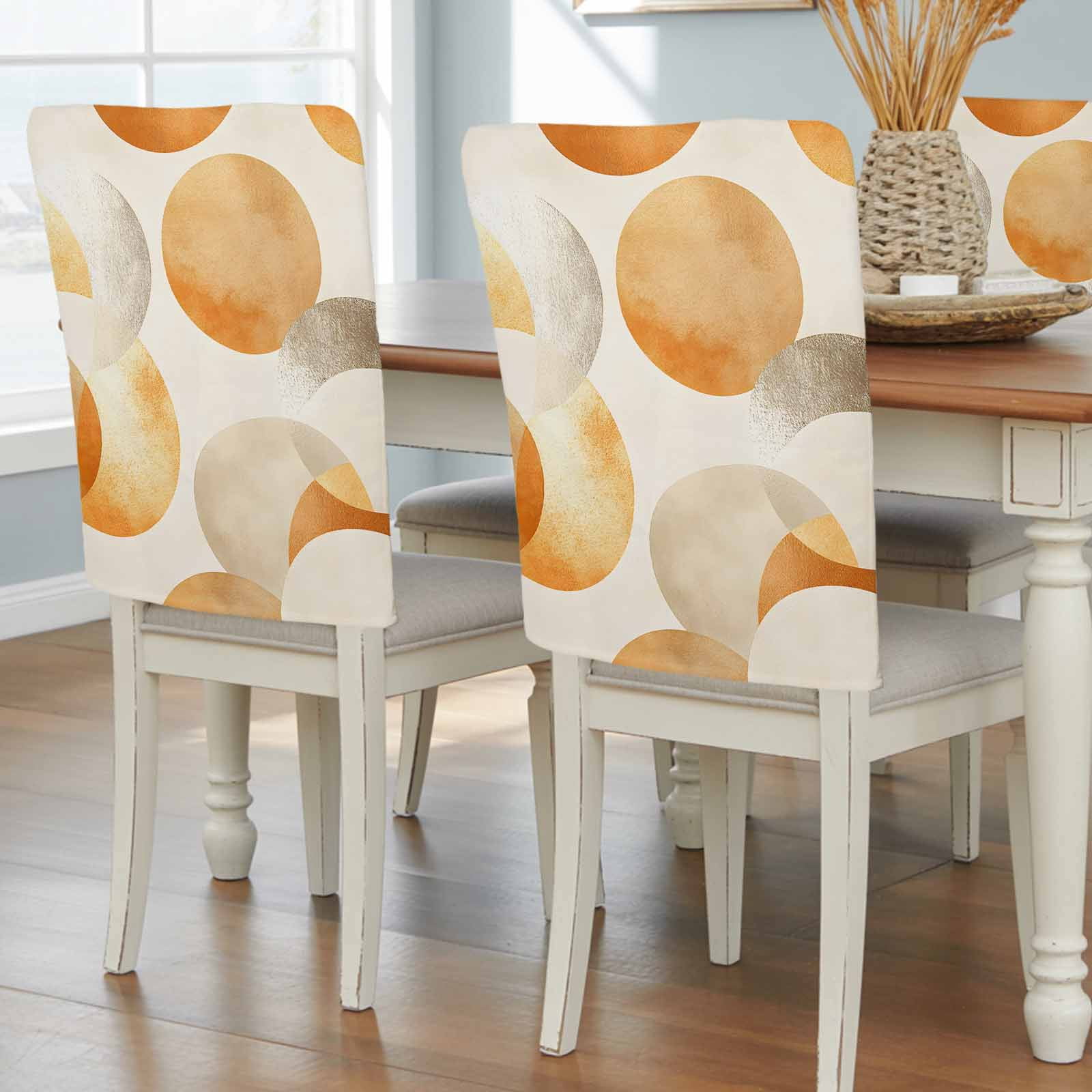 Boho Nordic Dining Chair Back Cover Only, Abstract Modern Set of 8 ...