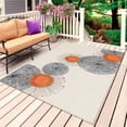 thumbnail image 1 of Boho Orange Cream Outdoor Rug for Patio/Deck/Porch, Non-Slip Large Area Rug 6 x 9 Ft, Geometric Middle CentuContemporary Art Indoor Outdoor Rugs Washable Area Rugs, Camping Rug Carpet Runner, 1 of 8