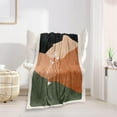 thumbnail image 1 of Boho Orange Mid Century Blankets Abstract Modern Throw Blanket Minimalist Sun Aesthetic Soft Warm Bed Bedding Women Blankets for Couch Bedroom Sofa Office Cozy Flannel Blankets 60"X80", 1 of 6