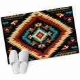 thumbnail image 1 of Boho Orange Teal Bathroom Mat 2x3 FT, Non Slip Small Kitchen Mat, Southwestern Abstract Geometric Ethnic Washable Soft Backed Front Door Throw Rug Indoor Outdoor Doormat for Entryway Sink, 1 of 9