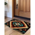 thumbnail image 1 of Boho Orange Teal Door Mat&nbsp;Indoor Outdoor Entrance,Non Slip Small Rug for Kitchen Bathroom Entryway Rug,Southwestern Abstract Geometric Ethnic Washable Doormat Floor Mat Home 18x30 Inch, 1 of 8