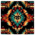 thumbnail image 1 of Boho Orange Teal Wooden Wall Clock Silent Non Ticking, Geometric Vintage Southwestern Ethnic Square Wall Clocks Battery Operated, Decor Clock for Home Office, Living Room, Kitchen, 12 Inch, 1 of 9