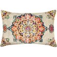 thumbnail image 1 of Boho Orange Throw Pillow Cover 12x20 Inches Carpet Pattern Antique Ethnic Decorative Pillow Cases Home Decor Square Pillowcase, 1 of 6