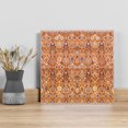 thumbnail image 1 of Boho Orange Wall Art Painting on Canvas, Country Style Bohemian Floral Retro Tribal Canvas Art Home Prints Wall Art Framed Modern Artwork for Living Room Bedroom Wall Decor 8x8in, 1 of 9
