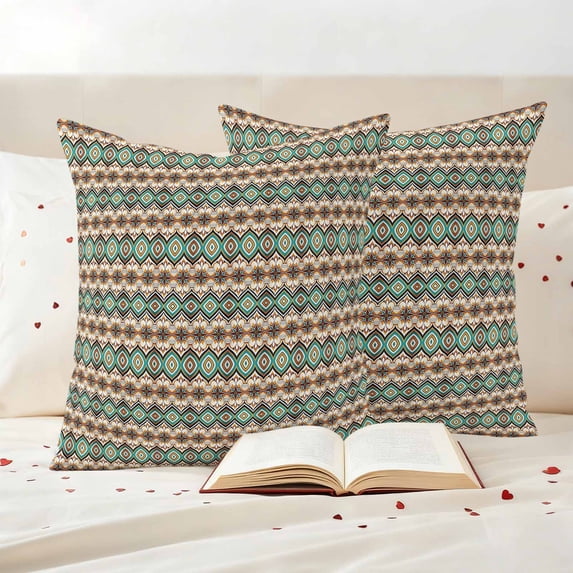 Boho Outdoor Throw Pillow Covers Set of 2, Abstract Gradient Overlay ...