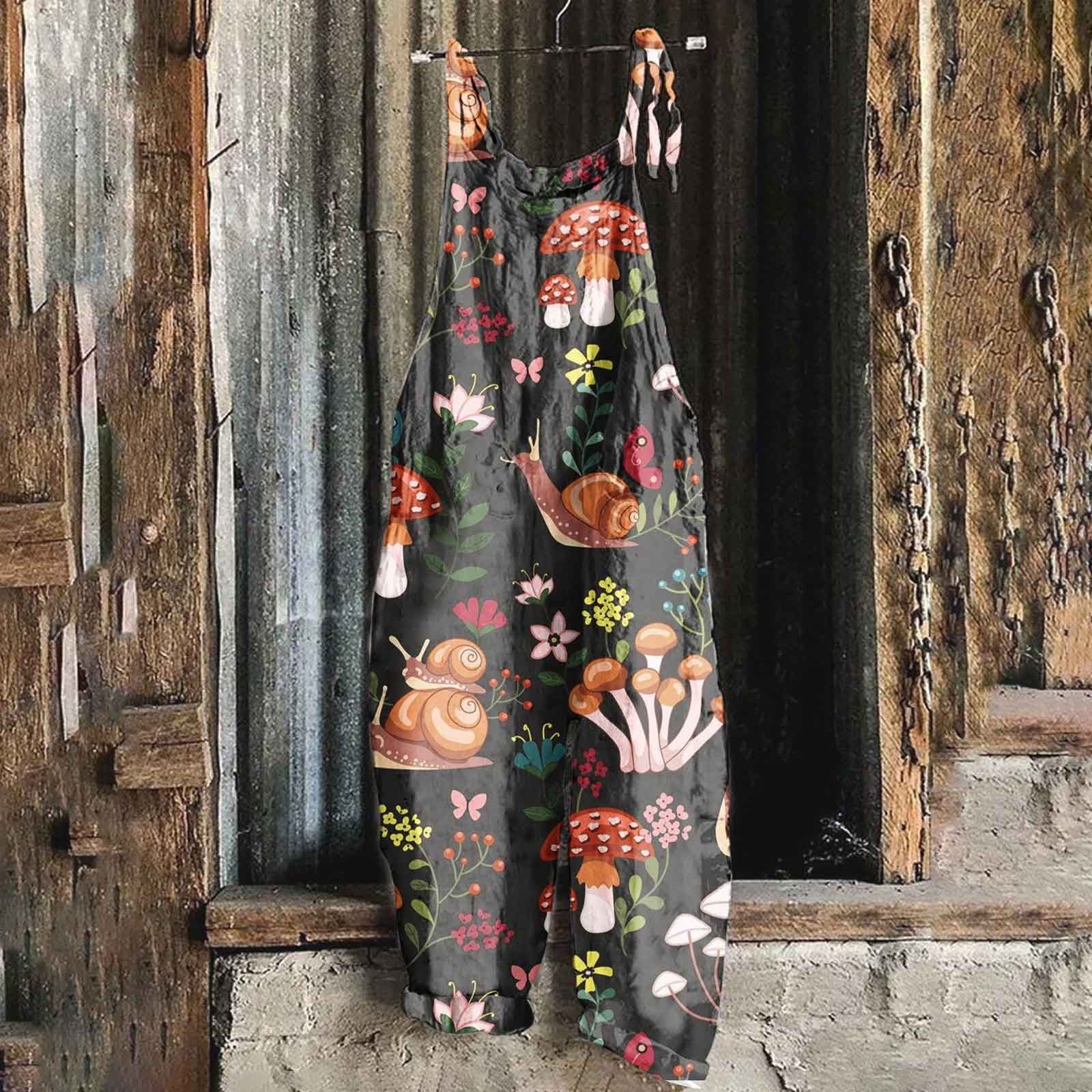 Boho Print Overalls main image 1