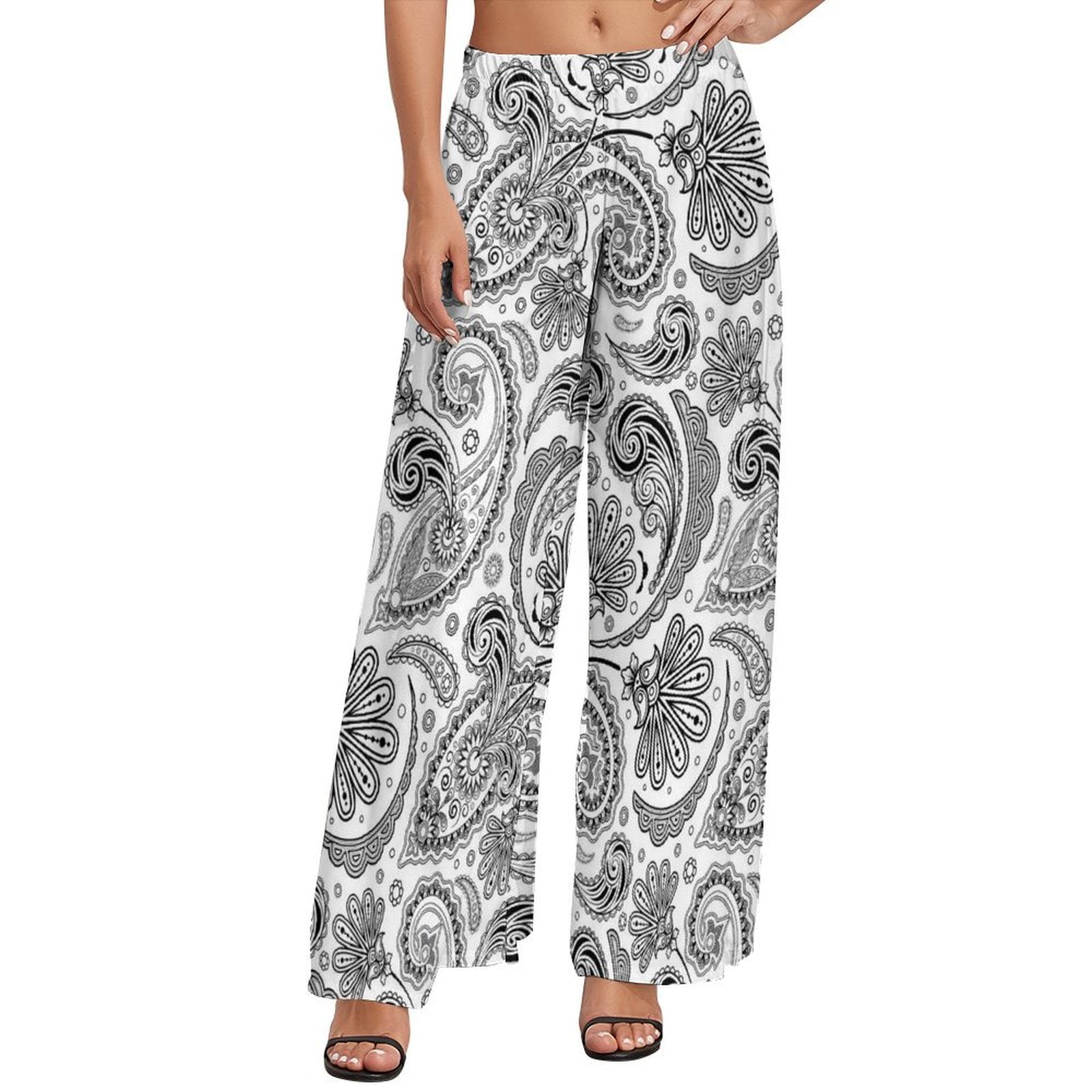 Solid Purple Paisley Pants