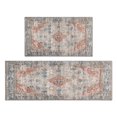 thumbnail image 1 of Boho Pale Orange Vintage Carpet Kitchen Rugs and Mats Sets Of 2, Funny Kitchen Decoration Rubber Backing Non-Slip Absorbent Mats for Sink Waterproof Runner Rug for Laundry Room 17x30+17x48inch, 1 of 7