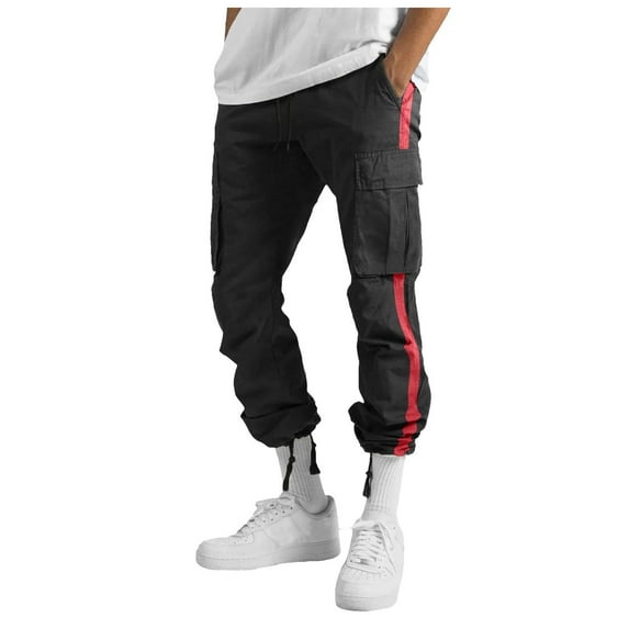 Boho Pants with Pockets Tactical Pants for Men Lightweight Corduroy Cargo Pants Casual Workout Hiking Athletic Pant with Multi Pockets