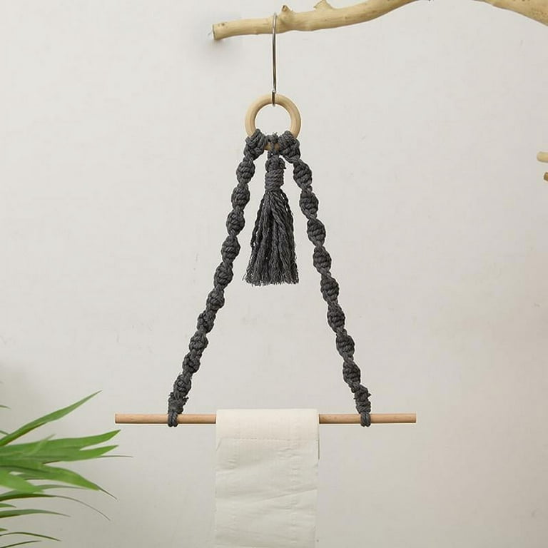  Boho Paper Towel Holder - Macrame Paper Towel Hanging for  Kitchen Bathroom
