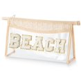 Boho Patch BEACH Cosmetic Bag Transparent PVC Travel Toiletry Bag